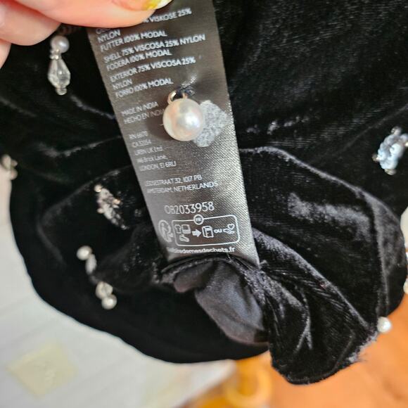 Anthropologie's Maeve Short-Sleeve Embellished Velvet Mini Dress - Picture 13 of 14